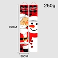 Kerstdeurbanierset met kerstman en sneeuwpop in rood en zwart geruit patroon 180x30cm - Kerstman en Sneeuwpop Stijl