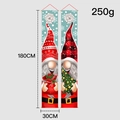 Kerstkabouter bannerset voor deuren met feestelijk cartoonontwerp van 180cm lengte - Gnoom met Lange Geblokte Muts Stijl
