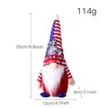 Gnomo di peluche patriottico con cappello della Statua della Libertà per il 4 luglio - Stile Giorno dell'Indipendenza A