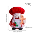 Gnomo da cucina natalizio di peluche con cappello rosso e dettaglio omino di pan di zenzero - Babbo Natale Donna Rosso