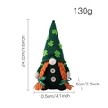 Gnomo donna per San Patrizio con trecce arancioni e cappello verde con trifogli decori - Femmina (Trecce)