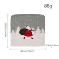 Christmas chair cover featuring Santa Claus illustration in grey and beige fabric colors - 49cmx46cmx0.5cm / Santa Style