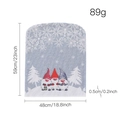 Blue Christmas gnome chair cover with snowflake patterns and size 59x48cm details - Gnome Snow Scene Print (One Chair Cover)