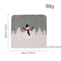 Christmas snowman chair cover with grey winter forest design and red plaid scarf pattern - 49cmx46cmx0.5cm / Snowman Style
