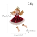 Weihnachtsengel-Puppe in rotem Kleid mit goldener Krone, 17 cm Höhe und Details - Rote Krone Mädchen