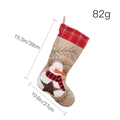 Calcetín navideño de lino bordado con diseño de muñeco de nieve y estrella JOY - Estilo Muñeco de Nieve (JOY)