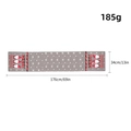 Gray Christmas table runner featuring red gnomes and Merry Christmas text 176x34cm - Grey Table Runner