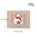 Christmas snowman placemat with JOY star embroidery and linen texture for table decor - 34cmx47cm / Snowman Placemat
