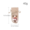 Christmas snowman drawstring wine bag in burlap fabric with JOY star embroidery - 35cmx15.5cm / Snowman Wine Bottle Cover