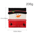 Housse de chaise bonhomme de neige Noël avec poche à lettres Père Noël et nez 3D - Style Bonhomme de Neige