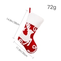 Roter Weihnachtsstrumpf mit weißer Rentierstickerei und Kunstfellrand für Geschenke - Weihnachtsrentierstrumpf