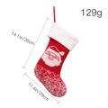 Grande chaussette de Noël tricotée avec motif Père Noël et dimensions détaillées - Père Noël (Chaussette Père Noël en Tricot)