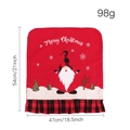 Housse de chaise de Noël rouge avec sequins Père Noël et bordure à carreaux - Housse de Chaise Plaid Rouge
