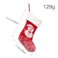 Chaussette de Noël tricotée avec motif bonhomme de neige blanc et boucle de suspension rouge - Bonhomme de Neige (Chaussette Bonhomme de Neige en Tricot)