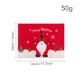 Set de table rouge de Noël avec un gnome au chapeau à carreaux et texte Merry Christmas - Set de Table Plaid Rouge