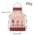 Tablier de cuisine de Noël avec gnomes et bordure à carreaux rouges et noirs - Style Gnome Rudolph