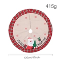 Klassische rote Weihnachtsbaumdecke mit Weihnachtsmann-Design und Merry Christmas Text - Weihnachtsmann Hält Baum Stil