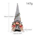 Poupée de gnome de Noël avec chapeau gris, dimensions 34x13x9cm, poids 147g, décor - Nain Chapeau Pointu Gris