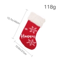 Calcetín de Navidad de punto rojo con copo de nieve y medidas de 40cm altura - Estilo Happy
