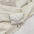 Elegantes weißes gestepptes Leder-Umschlag-Portemonnaie mit minimalistischem Design - Weiß