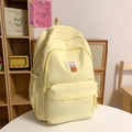 Zaino casual giallo crema resistente all'acqua con grande capacità per studenti - Giallo