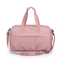 Pink large capacity travel bag made of waterproof nylon with adjustable shoulder strap - Pink