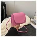 Mini borsa a tracolla rosa in ecopelle martellata per uno stile alla moda - rosa acceso