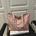 Borsa tote in ecopelle rosa con stampe di orsetti carini e manici lunghi per uso casuale - Rosa