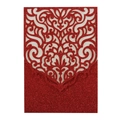 Red glitter laser cut hollow invitations for European baptism and holiday party cards - Glitter Red