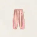 Pantaloni leggeri rosa anti-zanzara per bambini con stampa cuore e pannelli mesh - Rosa Antico / 80