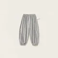 Pantaloni antizanzare per bambini grigio chiaro con rete traspirante e ricamo cartoon - Grigio Melange / 90