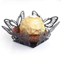 Elegant black laser-cut butterfly chocolate wrapper for wedding and party favors - 50 Pcs / Black