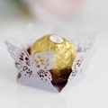 Laser cut butterfly hollow candy box in light purple for chocolate decoration - Light Purple