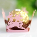Rosa hohler Rentier Ferrero Schokoladenhalter mit lasergeschnittenem Schneeflockenmuster - Rosa