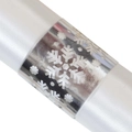 Servilletero plateado con diseño de copo de nieve en metal cortado por láser - Plata Reflectante de Doble Cara