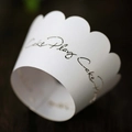 Elegant white Cake Play paper cupcake wrappers with wavy edges for wedding party decor - White