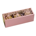 Rosa lasergeschnittene Pralinenschachtel mit Schmetterlings- und Blumenmuster für Geschenke - Rosa