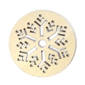 Sottobicchiere in legno con motivo a fiocco di neve tagliato al laser su sfondo bianco - Stile Radiale Grande Fiocco di Neve (木垫-13)