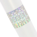 Portatovaglioli olografico oro rosa con elegante motivo floreale tagliato al laser - Iridescente specchio