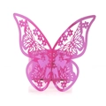 Pink butterfly napkin ring with laser-cut floral pattern for wedding table decor - Nail Powder