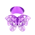 Vibrant purple laser-cut butterfly napkin ring with metallic mirror finish - Mirror Dark Purple