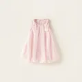 Abito rosa senza maniche con paillettes per bambine con fiocchi di velluto e gonna a sbuffo - 80 / Rosa
