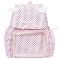 Zaino rosa a pois con ali di peluche e finestra trasparente ita per studenti - Rosa