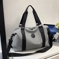 Bolsa de yoga de gran capacidad gris claro minimalista con correa ajustable elegante - Gris