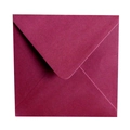Square dark red pearlescent paper envelope for invitations and greeting cards - 150G Dark Red Square