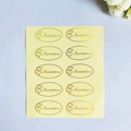 Elegante goldene Einladungsaufkleber mit Herzmotiv für Hochzeitskarten und Briefumschläge - Transparent