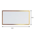 White 5x8cm wedding place card with elegant gold foil border for seat assignments - White Gold Foil 5*8CM