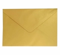 Elegante champagnergoldene Perlmutt Umschläge mit Metalleffekt für Hochzeitseinladungen - Gold