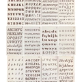 Creative PET drawing stencils with 12 styles of letters and numbers for DIY crafts - Set