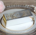 Scatola per bomboniere argento con intaglio laser Love e decorazioni floreali cave - Argento Riflettente